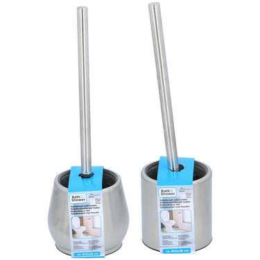 Lifetime clean toiletborstel met houder rvs ã˜10 12,5x37cm