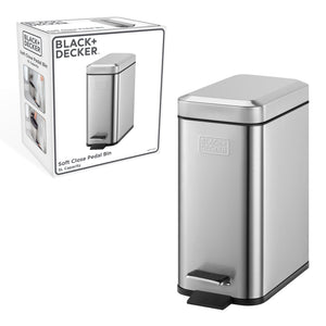 Black decker pedaalemmer 5l rvs zwart