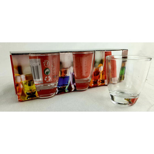 Alpina shotglazen 6 stuks - borrelglaasjes 45ml - vaatwasmachinebestendige glazen - doorzichtig - glas