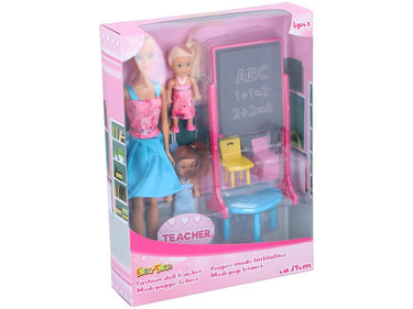 Eddy toys modepop leraar 29cm modepop lerares 29cm 6-delige set