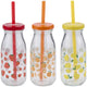 Alpina drinkfles met rietje 250ml fruitdesign 3 assorti