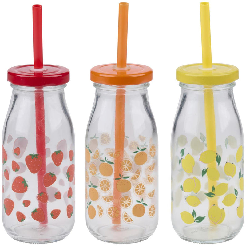 Afbeelding laden in galerijviewer, Alpina drinkfles met rietje 250ml fruitdesign 3 assorti
