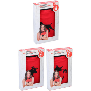 Lifetime warmwaterkruik met gebreiden hoes 2l rood