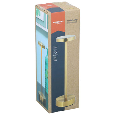 Grundig tafellamp goudkleurig plat usb-c oplaadbaar 32x8cm