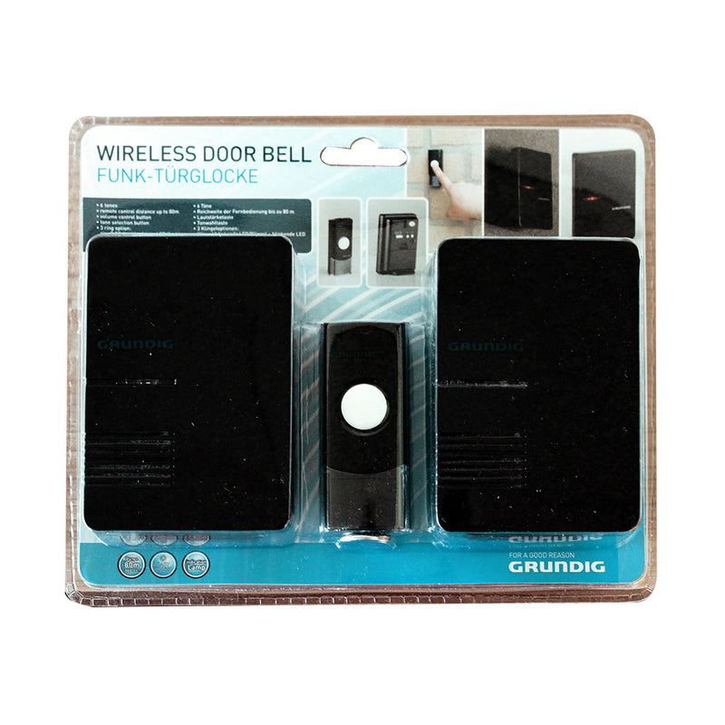 Load image into Gallery viewer, Grundig Grundig Draadloze Deurbel met 2 Ontvangers Zwart
