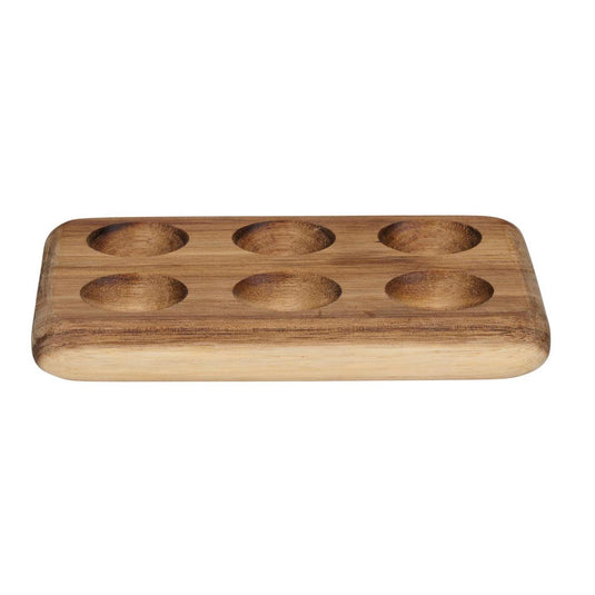 Alpina houten eiertray voor 6 eieren