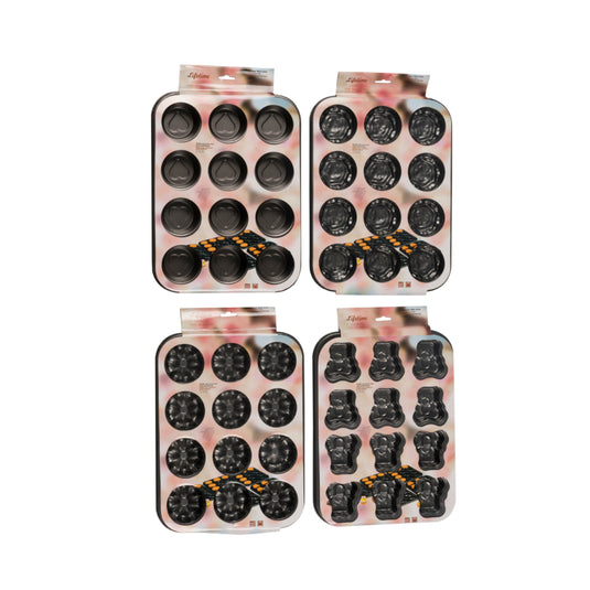 Lifetime muffin-bakvorm 43.5x28.4 cm zwart assorti