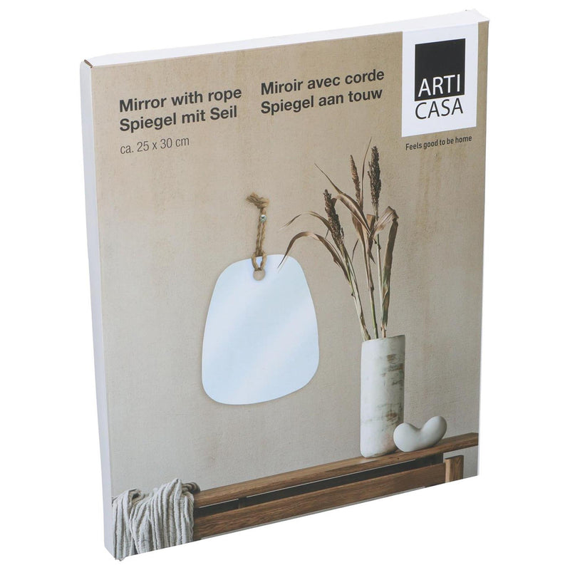 Load image into Gallery viewer, Articasa wandspiegel met touw 30x25cm
