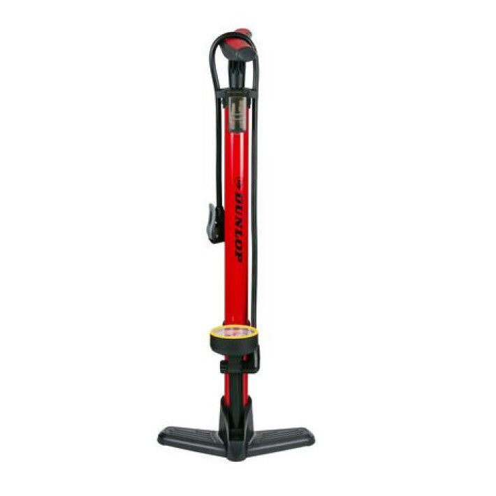 Load image into Gallery viewer, Dunlop fietspomp rood met drukmeter
