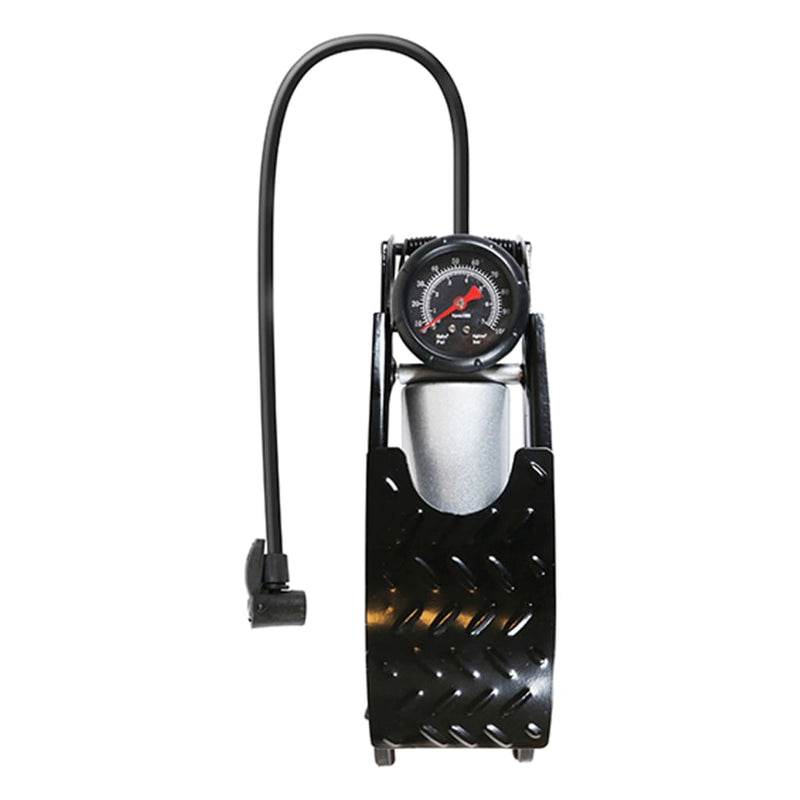 Load image into Gallery viewer, Carpoint Voetpomp met manometer 4 bar staal zwart
