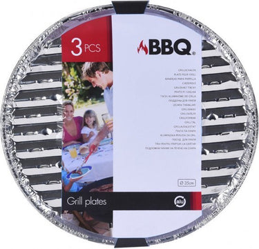 Bbq barbecue grillschalen rond 35 cm 3 stuks