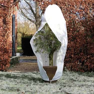 Nature winterhoes met rits 70 g m² 1,5x1,5x2 m wit