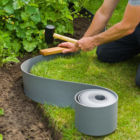 Nature borderrand 0,15x10 m grijs