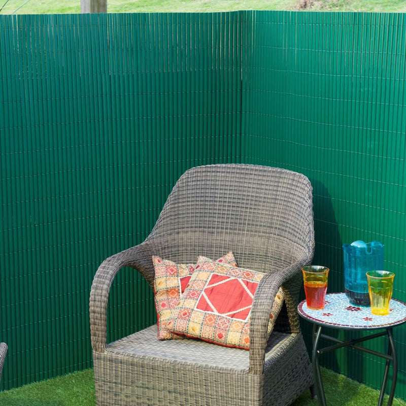 Load image into Gallery viewer, Nature tuinscherm dubbelzijdig 1,5x3 m pvc groen
