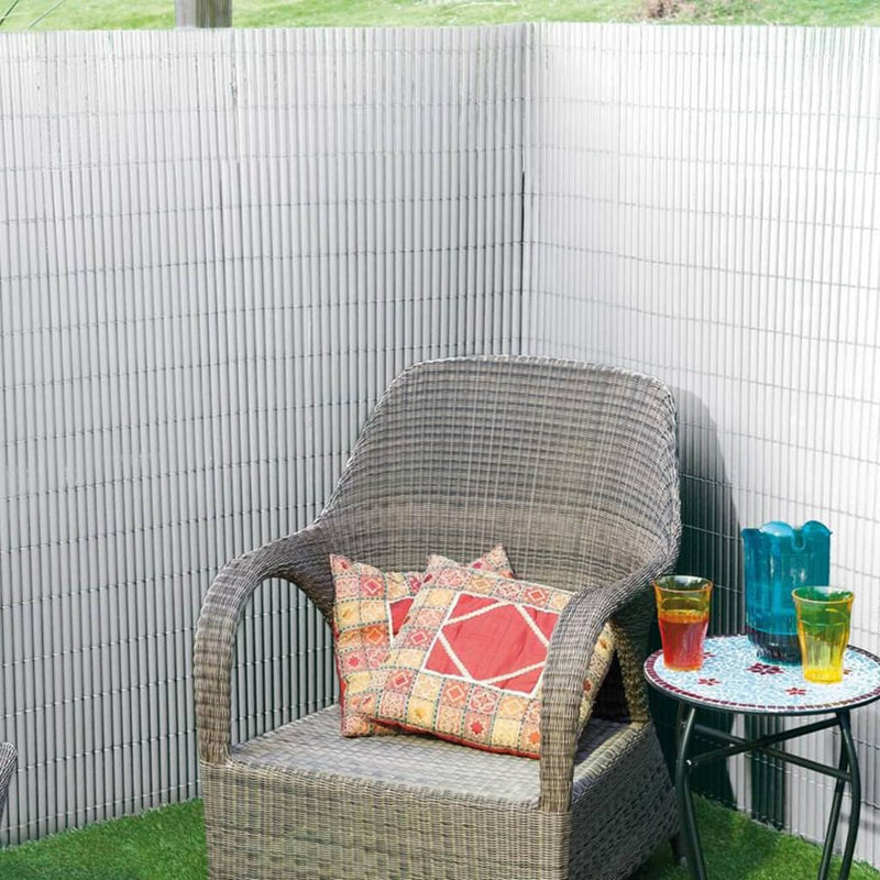 Load image into Gallery viewer, Nature Nature Tuinscherm dubbelzijdig 1x3 m PVC wit
