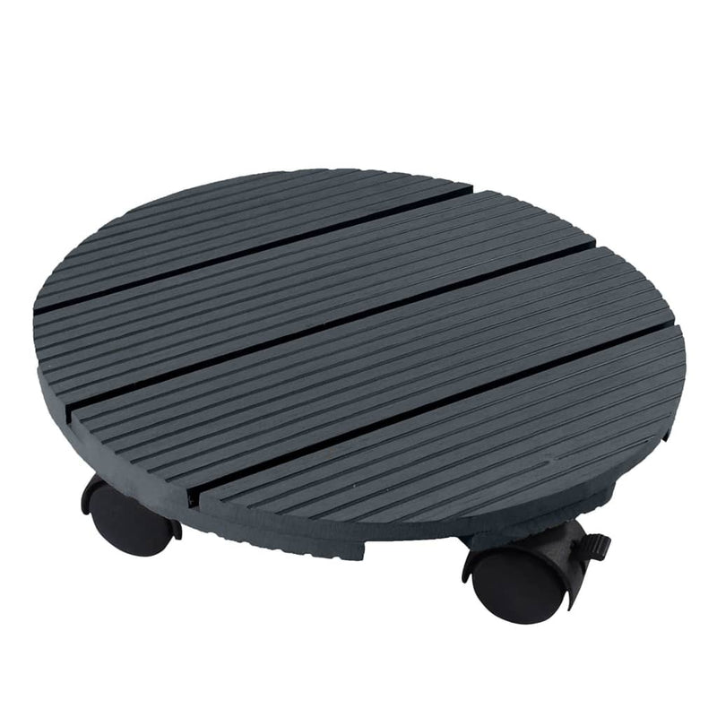 Load image into Gallery viewer, Nature plantentrolley rond ø30 cm antracietkleurig
