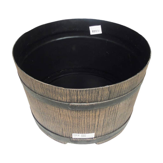 Nature standaard voor regenton met hout-look 45x28,5 cm bruin
