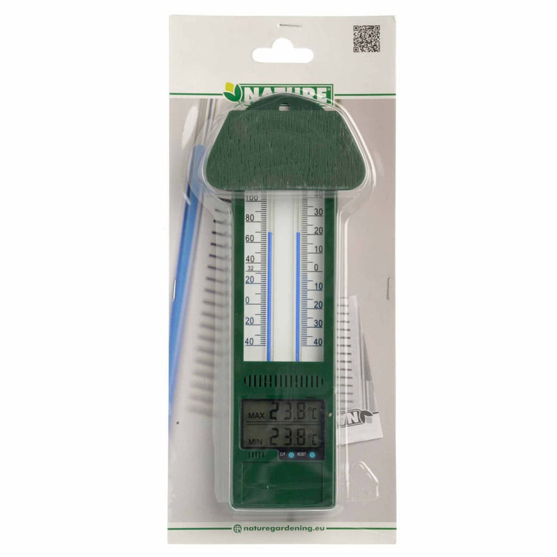 Load image into Gallery viewer, Nature tuinthermometer min-max digitaal 9,5x2,5x24 cm
