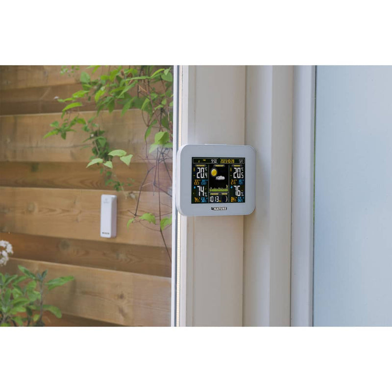 Load image into Gallery viewer, Nature weerstation digitaal h12,5 x 17,5 x 2,5 cm wit
