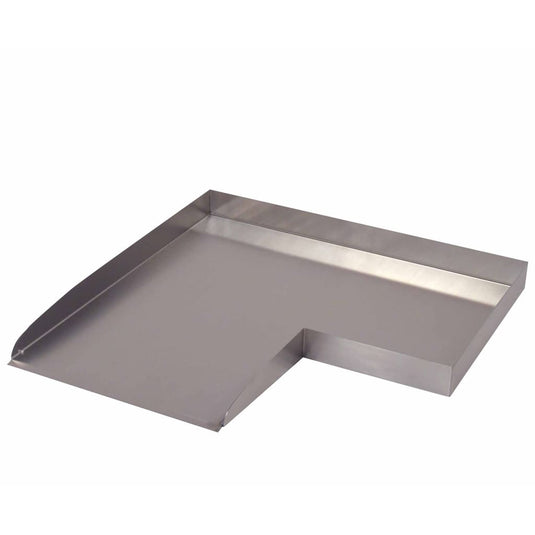 Ubbink watervalplaat wolga linkerhoekelement roestvrij staal