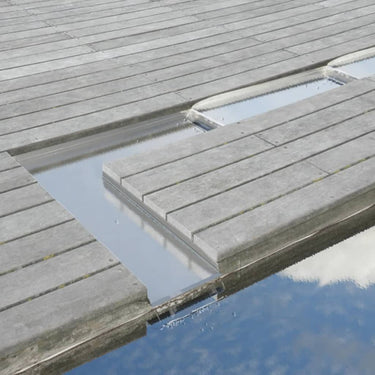 Ubbink watervalplaat wolga rechte stroom roestvrij staal