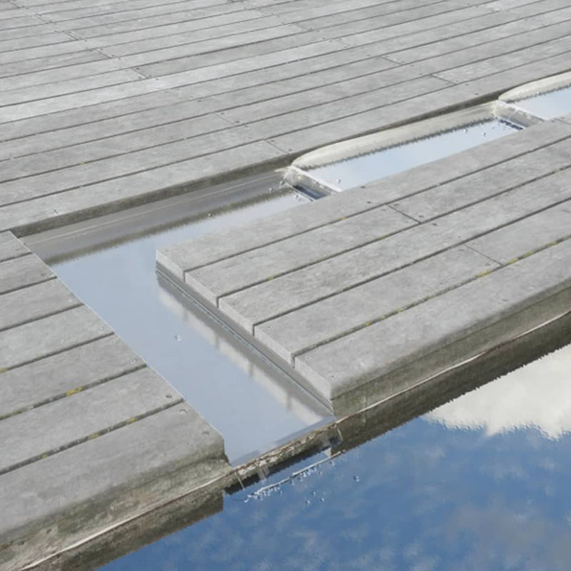 Load image into Gallery viewer, Ubbink watervalplaat wolga rechte stroom roestvrij staal
