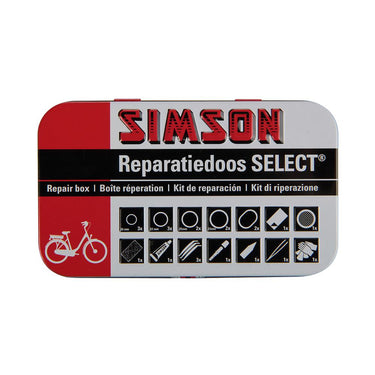 reparatiedoos Select 12,5 cm aluminium rood wit 23-delig