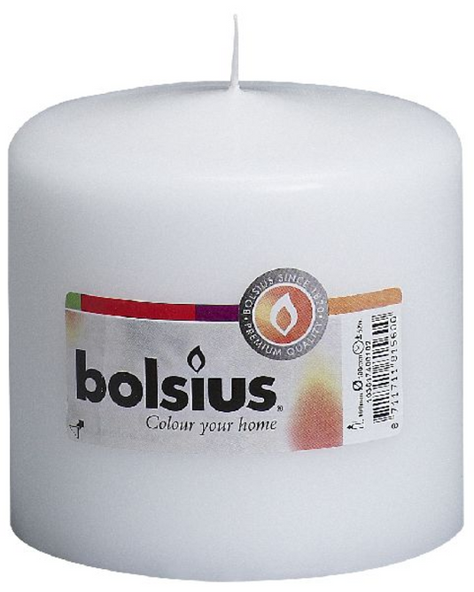 Bolsius stompkaars 100 100 mm wit