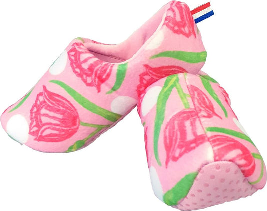 Pantoffels tulpen print. maat 20-24.