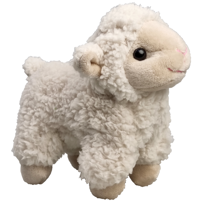 Afbeelding laden in galerijviewer, Knuffel lammetje wollie 14 cm. beige voe
