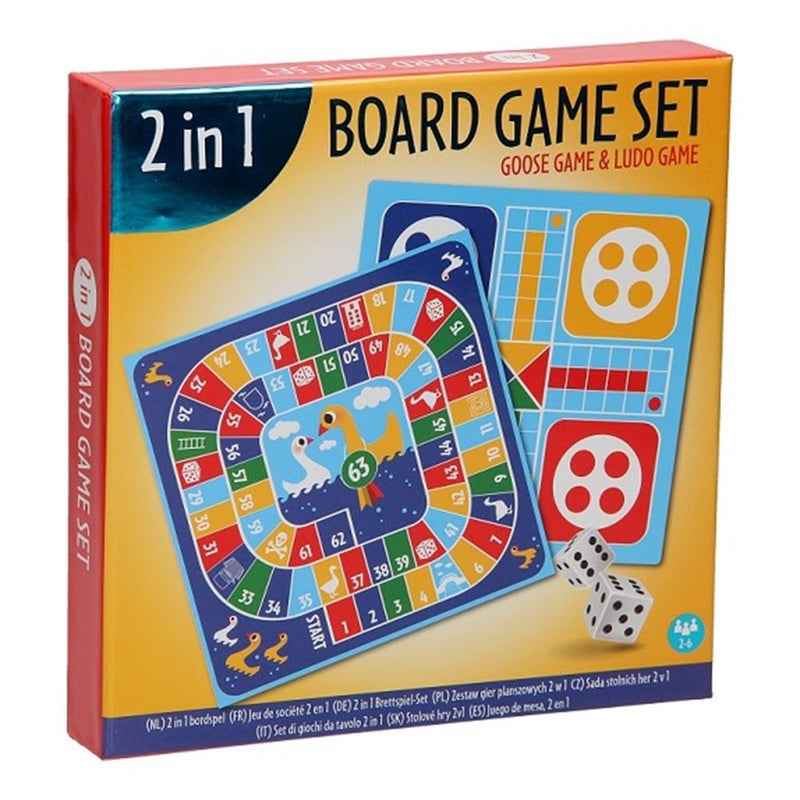 Afbeelding laden in galerijviewer, Bordspel 2 in 1. ganzebord en mens erger
