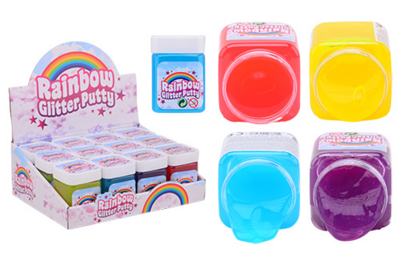 ギャラリービューアに画像をロードする, Johntoy regenboog glitter slijm in display
