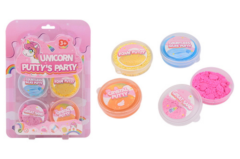 ギャラリービューアに画像をロードする, Johntoy eenhoorn putty party, 4st
