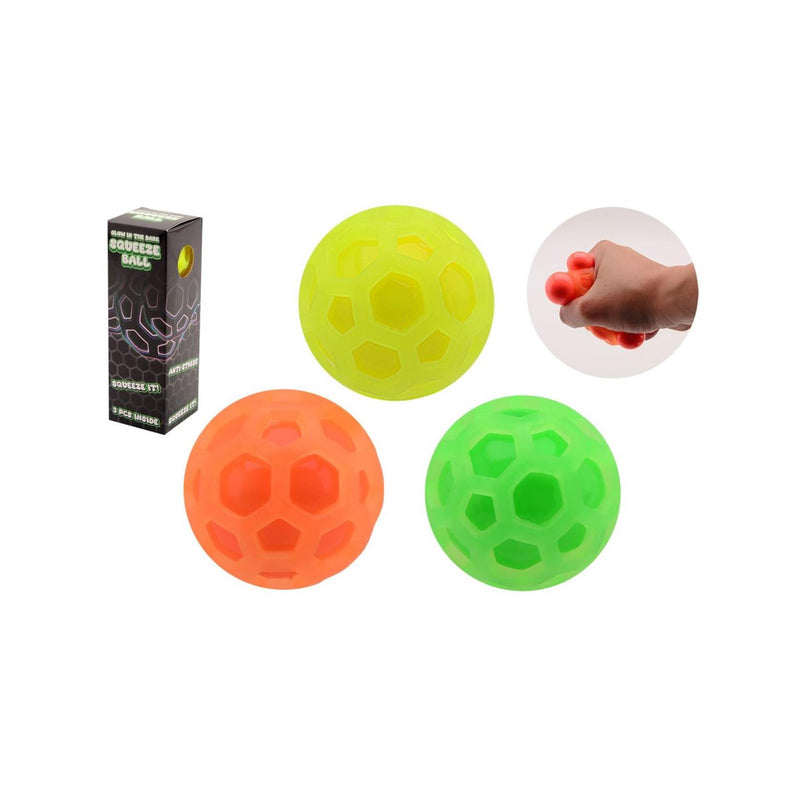 Load image into Gallery viewer, Johntoy glow squeeze ballen 3-delig
