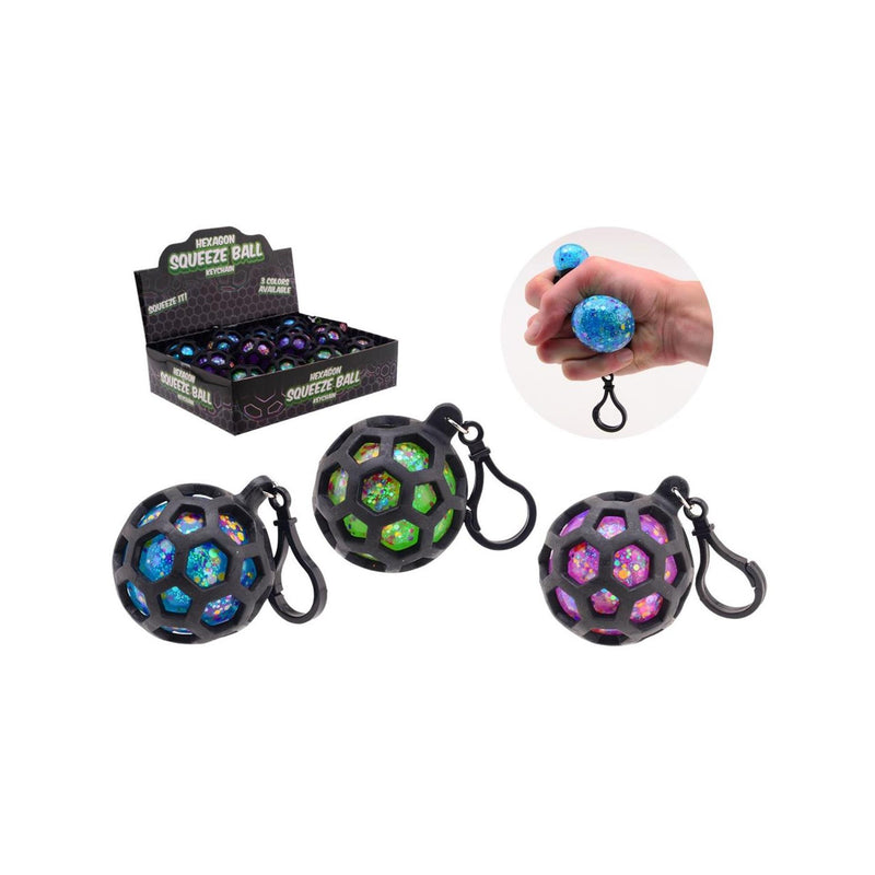 Load image into Gallery viewer, Johntoy squeeze glitter bal met haak
