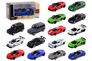 Johntoy absolute motors - licentie supercars 1:38, 8 assorti