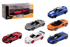 Johntoy absolute motors - licentie supercars 1:32, 6 assorti