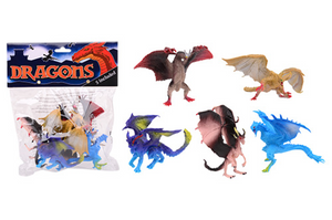 Johntoy animal world draken 5 stuks in zak