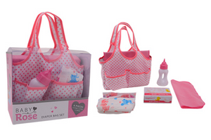 Johntoy john toys - baby rose - luiertas voor pop met accessoires