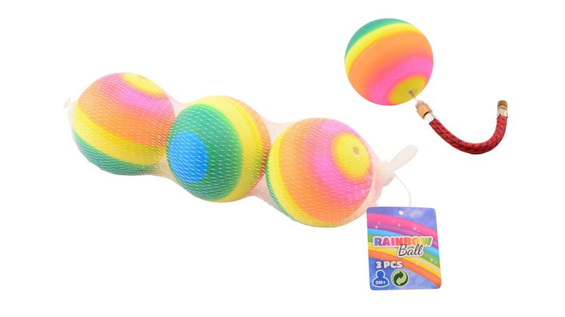 ギャラリービューアに画像をロードする, Johntoy regenboogballen 3 stuks in net. 8 cm. 3+
