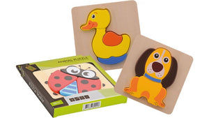 Jouéco dierenpuzzel. 3 ass. 2+