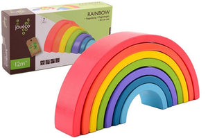 Jouéco regenboog hout, 7 delig. 2+