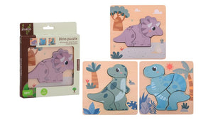 Jouéco puzzel dinosaurus. 3+ 3 assortie.