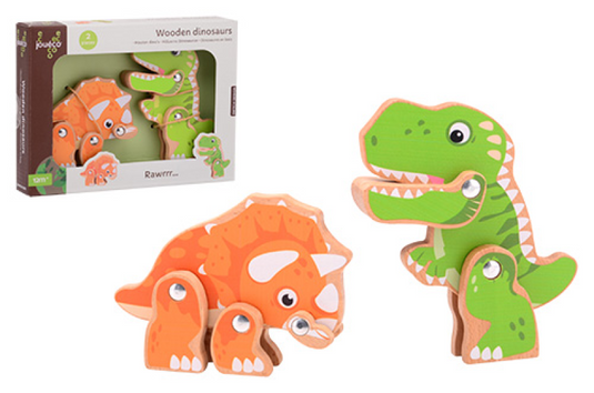 Joueco - houten dino 2 stuks in open doos