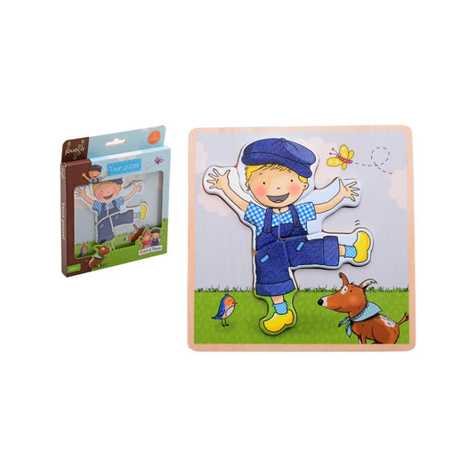 Johntoy jouéco® fien teun houten puzzel teun