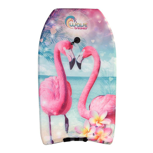 Wave breakers bodyboard met flamingo print 83 cm