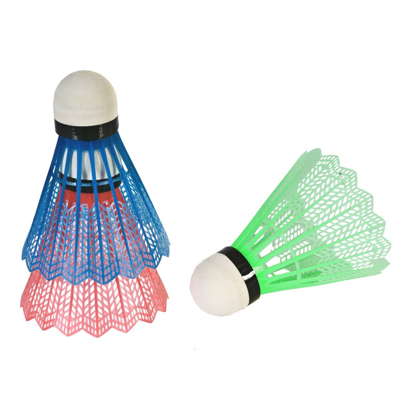 Load image into Gallery viewer, Sportx shuttles in koker 3 stuks rood groen blauw
