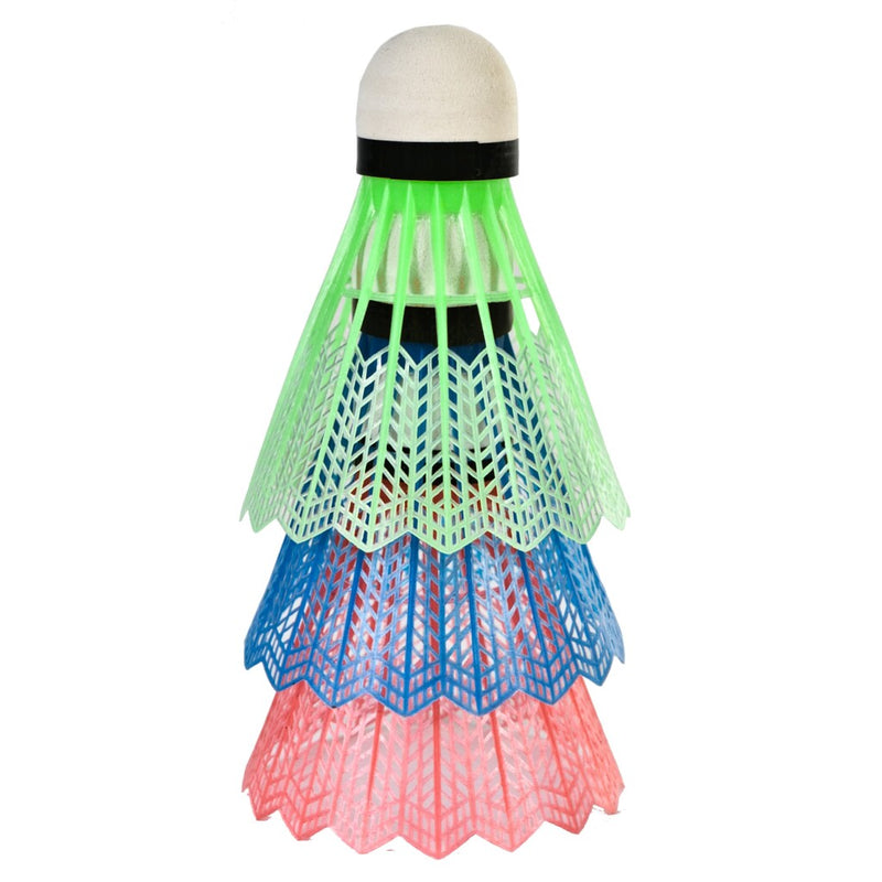 Load image into Gallery viewer, Sportx shuttles in koker 3 stuks rood groen blauw
