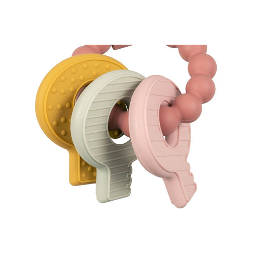 Rubo toys little dutch bijtspeeltje - speelfiguur - siliconen - sleutelbos - vanaf 4 maanden