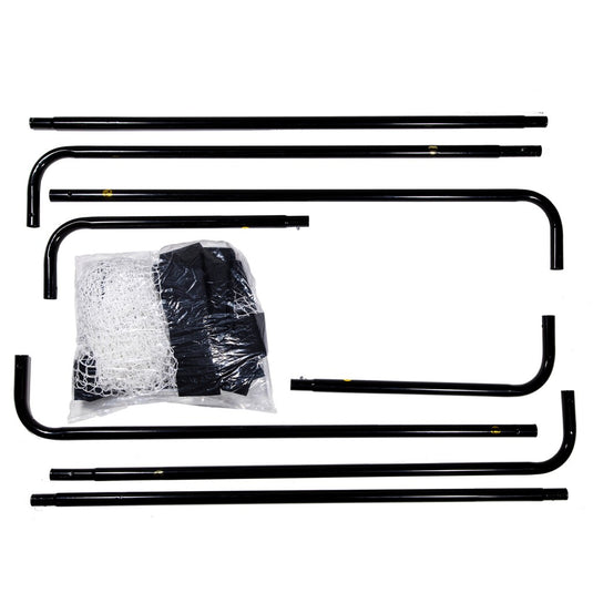 Sportx metalen voetbaldoel 182x60x122 cm zwart